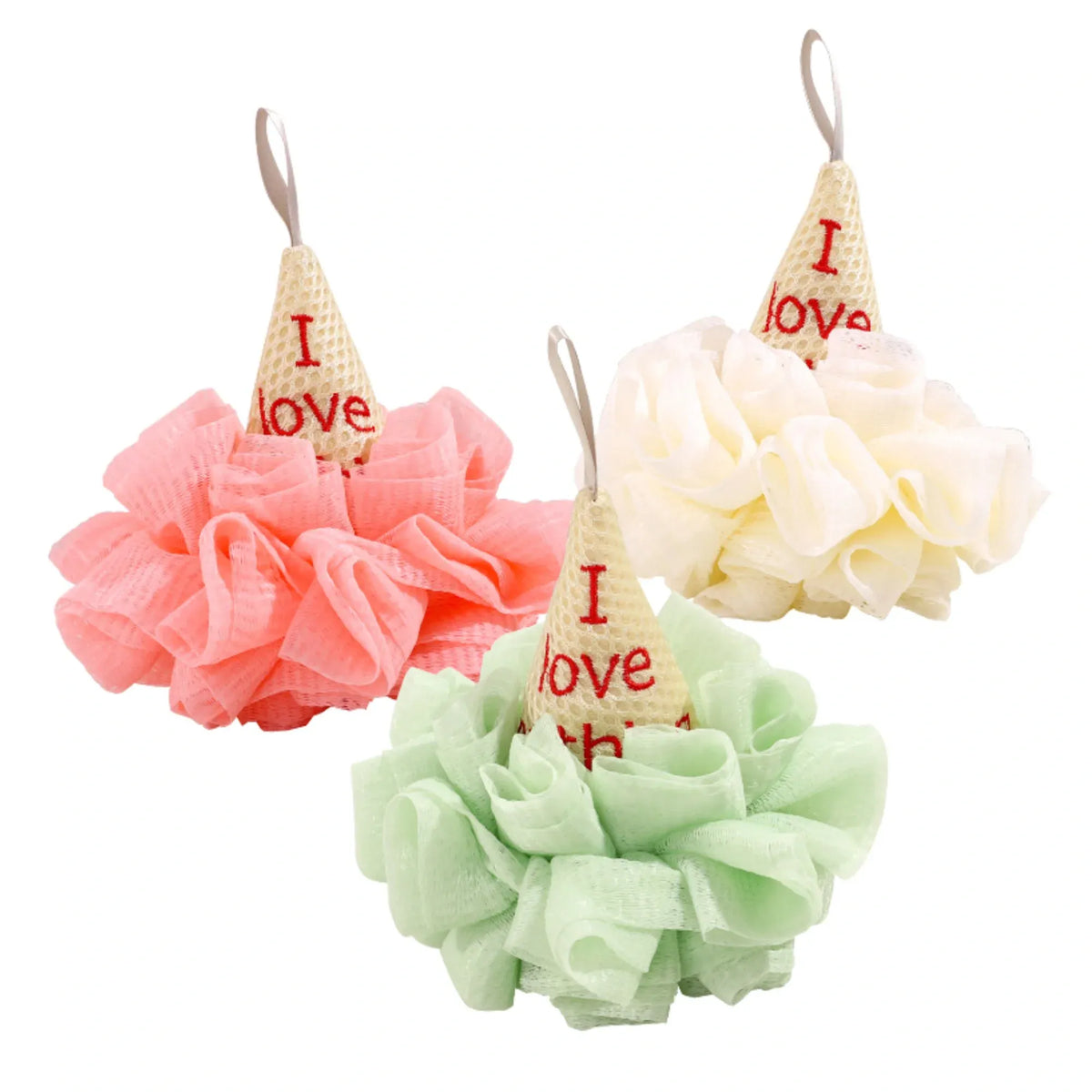 Free Pink Green Beige Bath Ball for Women Image