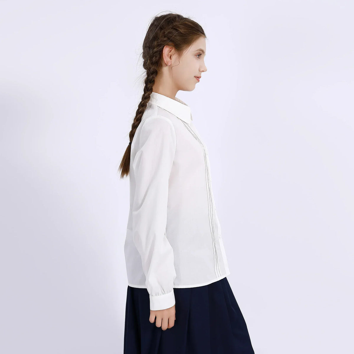 Embroidery Uniform Shirt for Girls Image