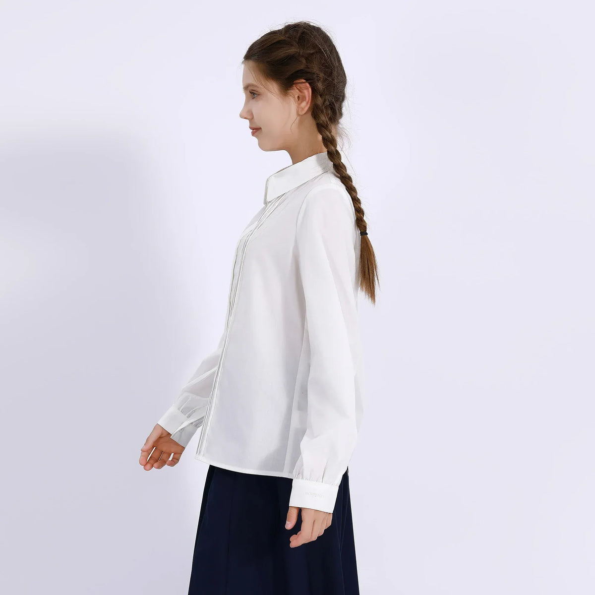 Embroidery Uniform Shirt for Girls Image