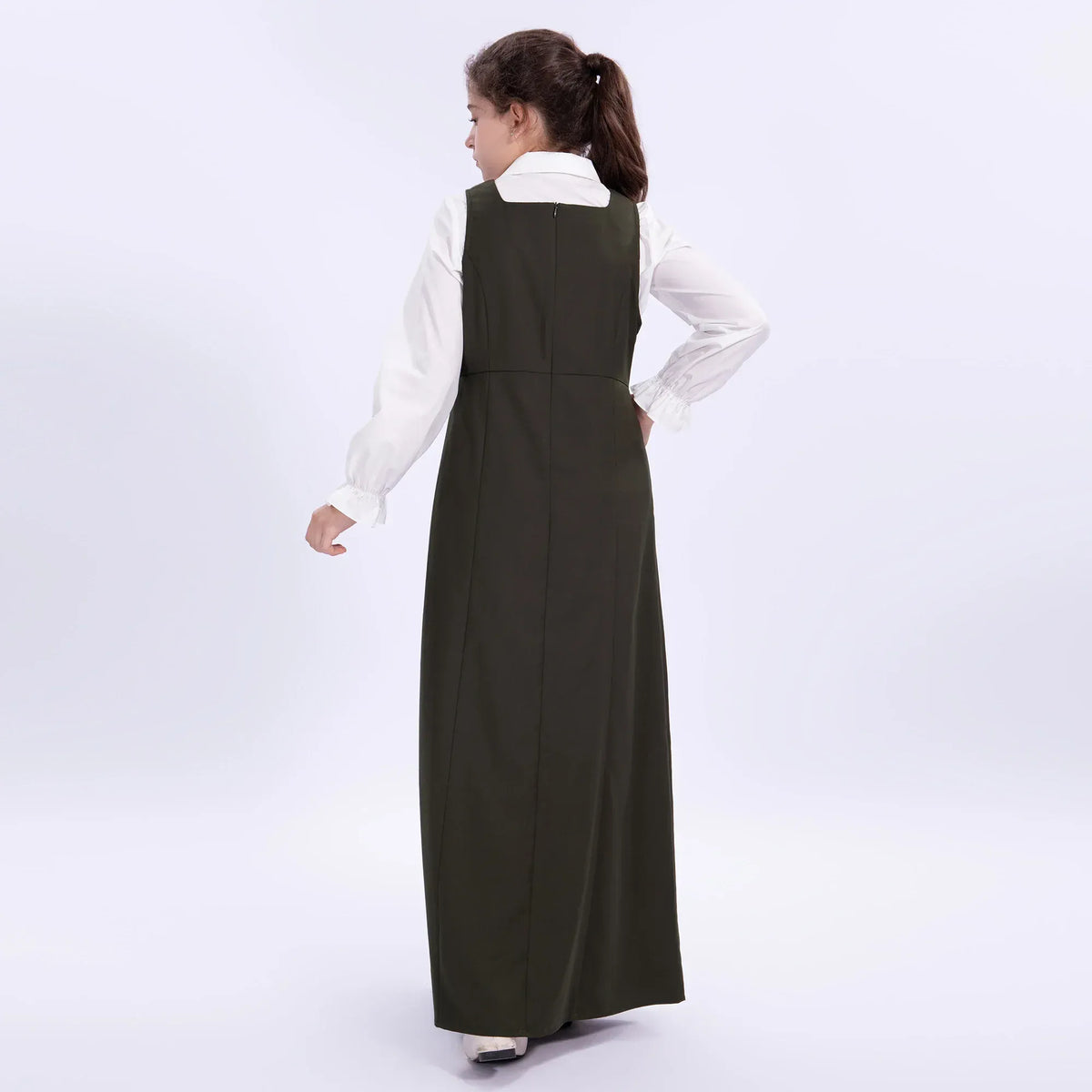 Embroidery Uniform Dress for Girls Image