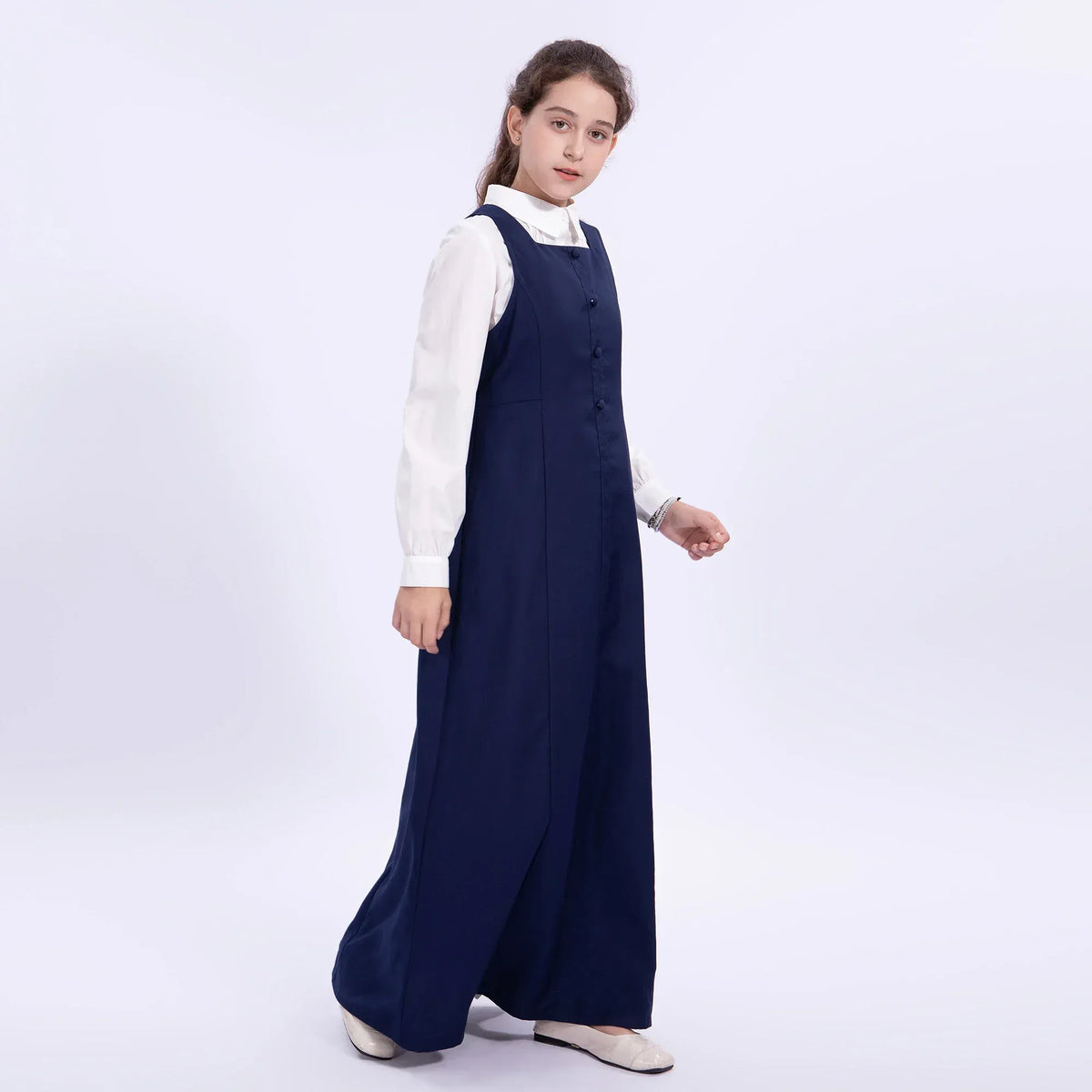 Embroidery Uniform Dress for Girls Image