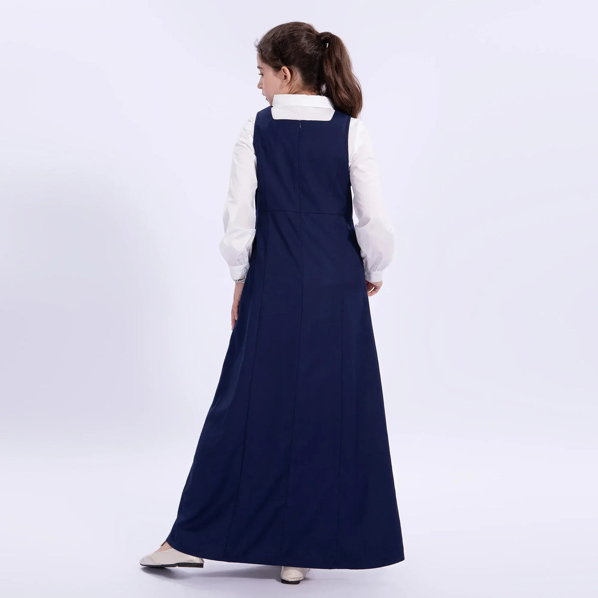 Embroidery Uniform Dress for Girls Image