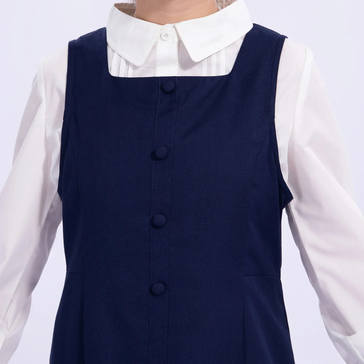 Embroidery Uniform Dress for Girls Image