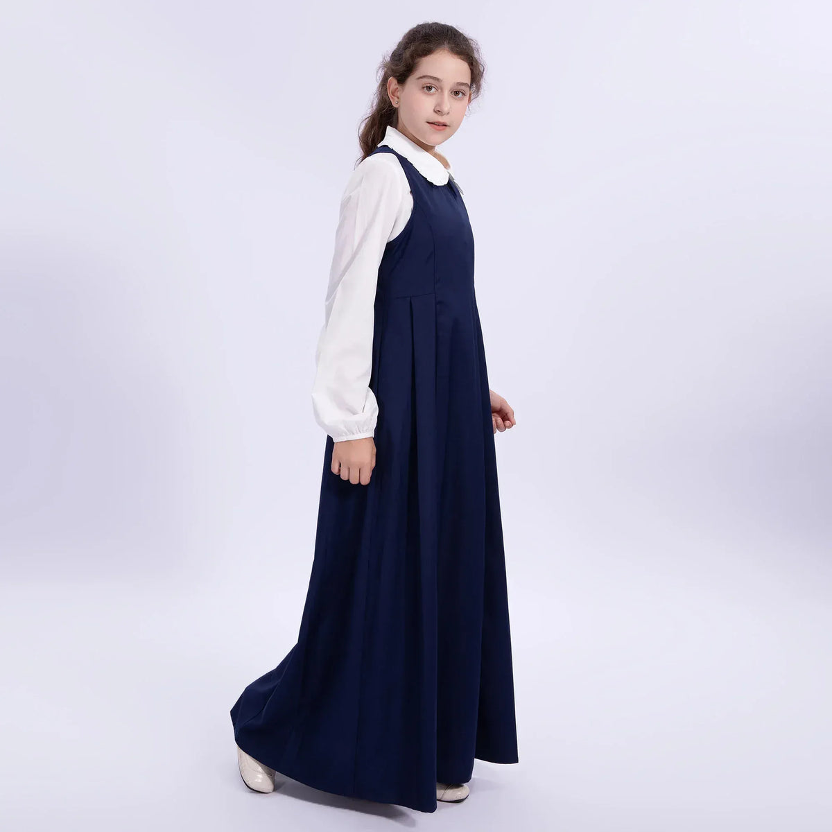 Embroidery Uniform Dress for Girls Image