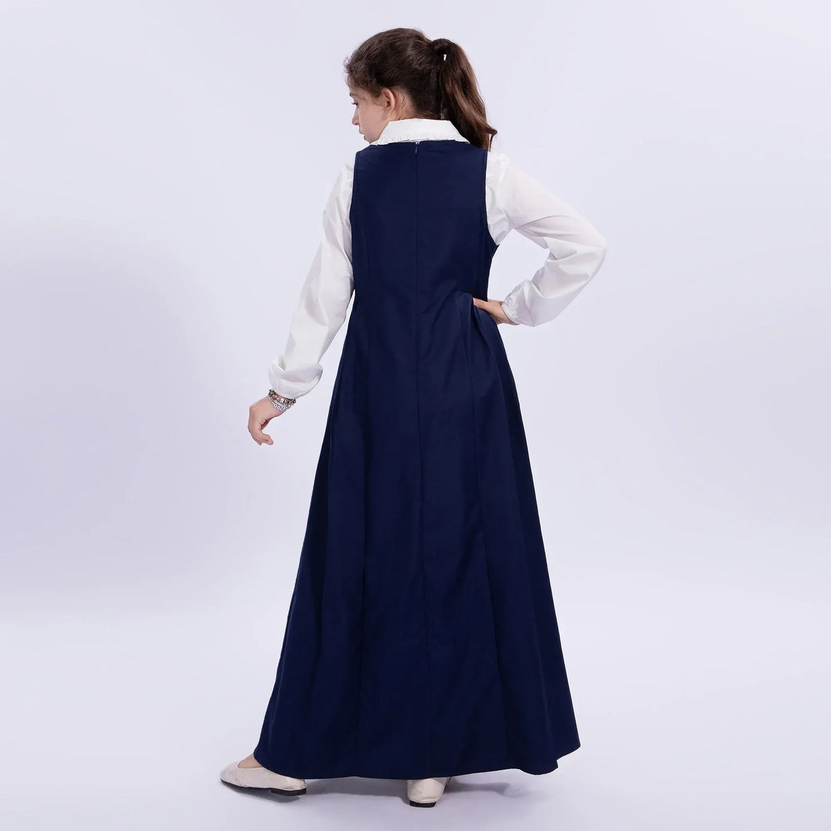 Embroidery Uniform Dress for Girls Image