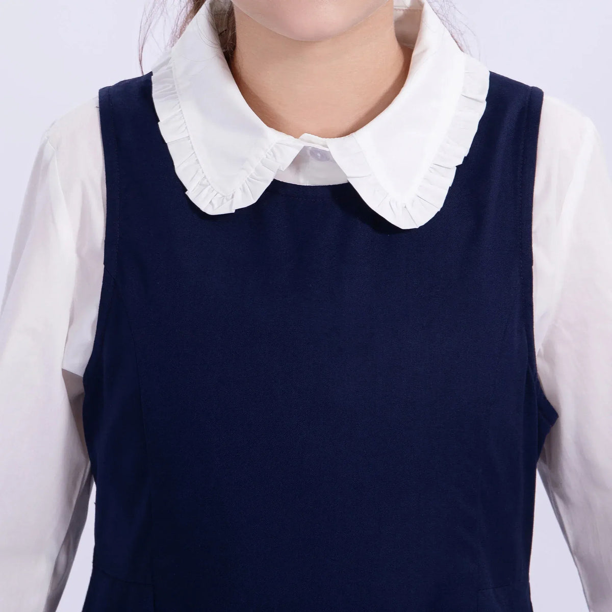 Embroidery Uniform Dress for Girls Image