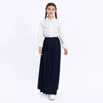 White Embroidery Uniform Shirt for Girls Image