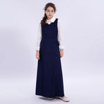 Navy Embroidery Uniform Dress for Girls Image