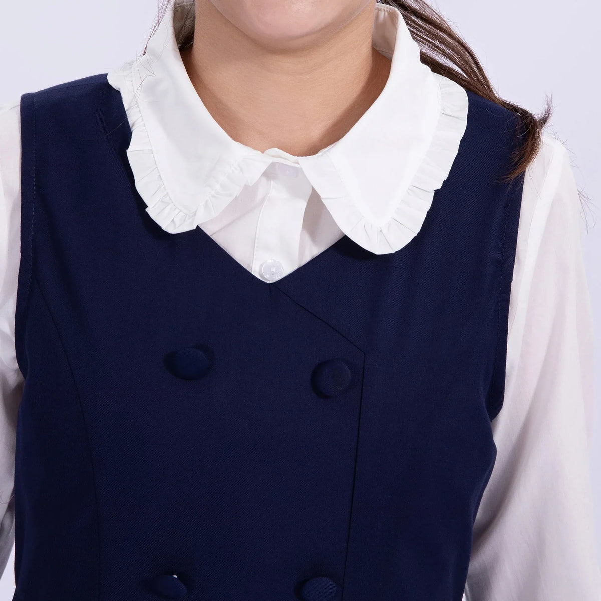 Embroidery Uniform Dress for Girls Image