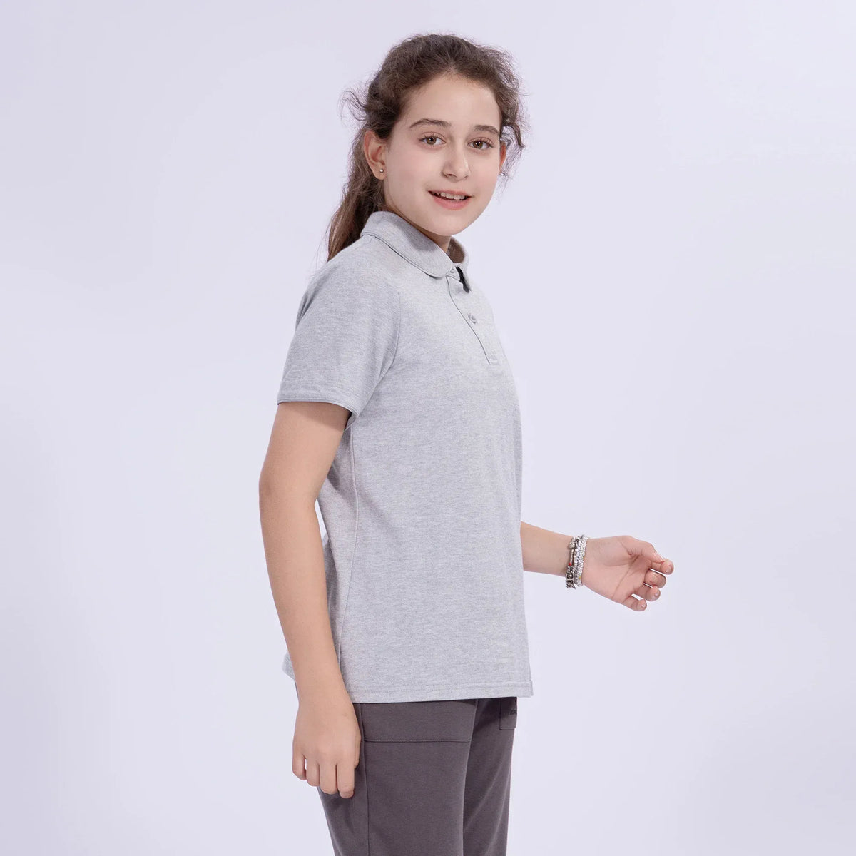 Embroidery School Sport Polo Shirt for Girls Image