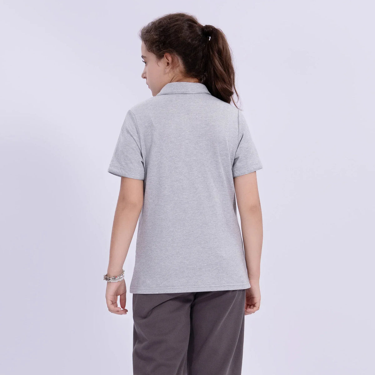 Embroidery School Sport Polo Shirt for Girls Image