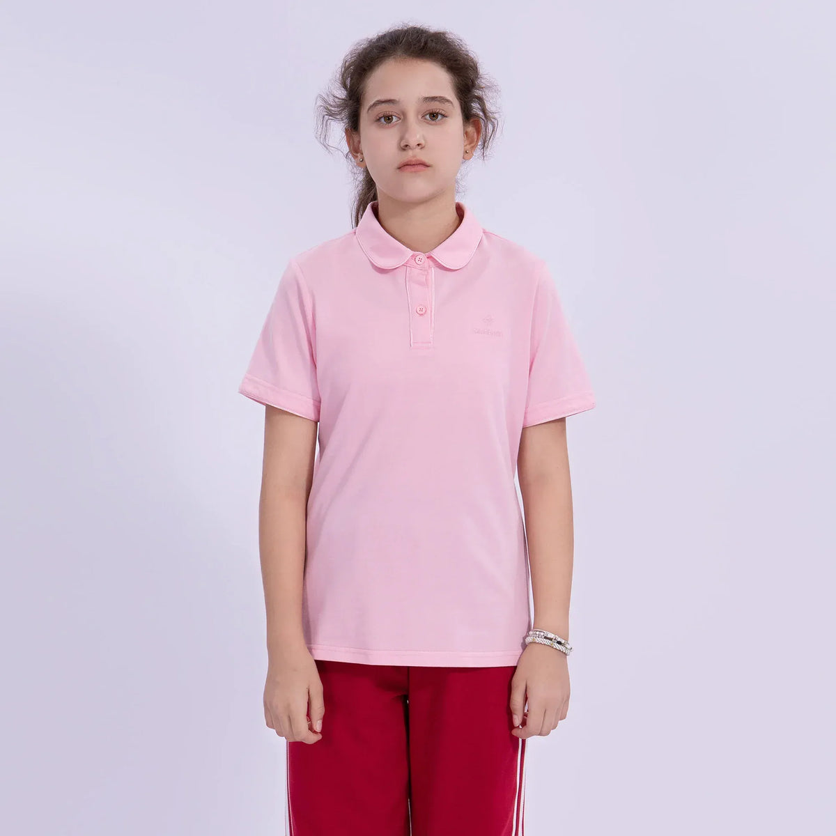 Embroidery School Sport Polo Shirt for Girls Image