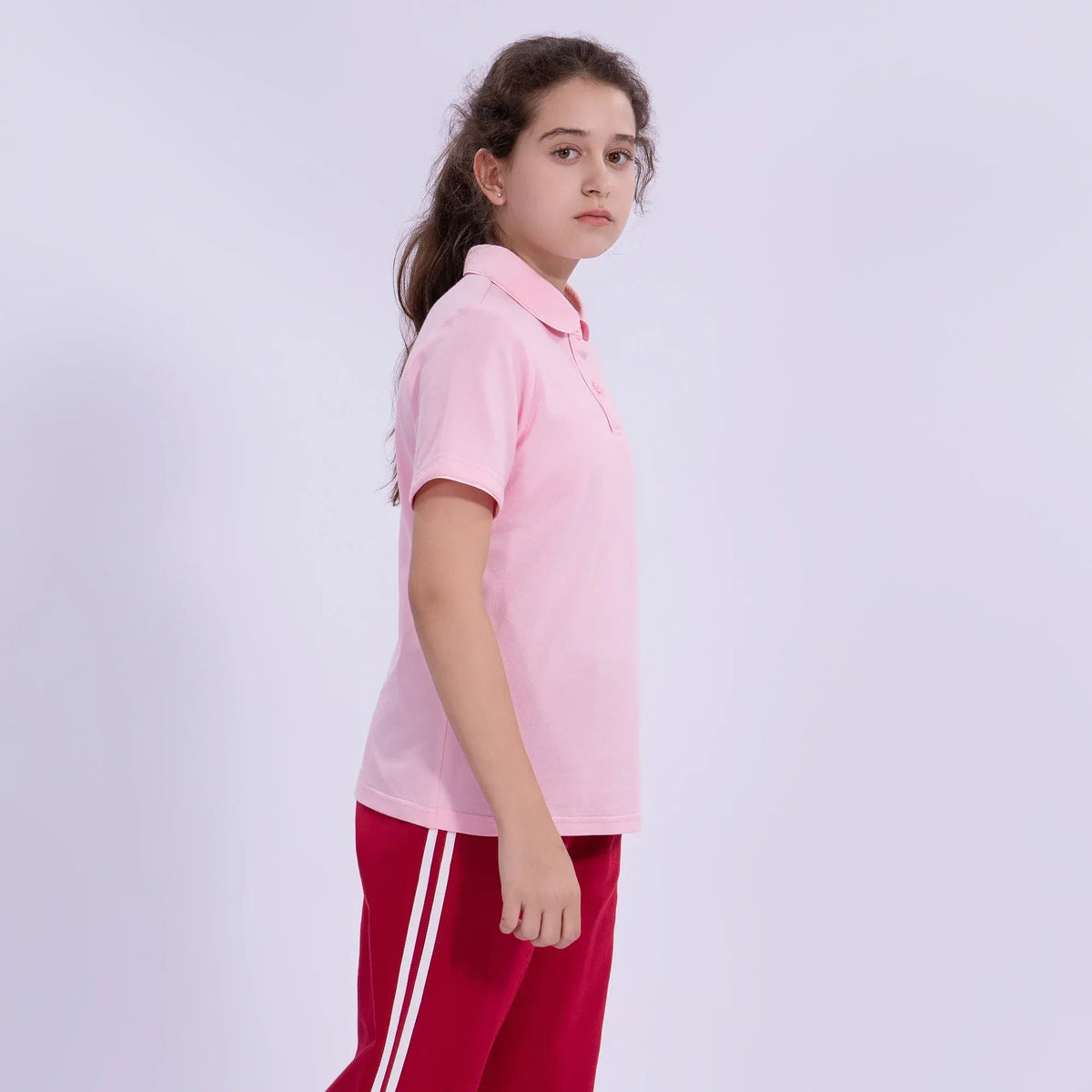 Embroidery School Sport Polo Shirt for Girls Image