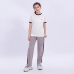 White Embroidery School Sport T-Shirt for Girls Image