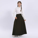 White Embroidery Uniform Blouse for Girls Image
