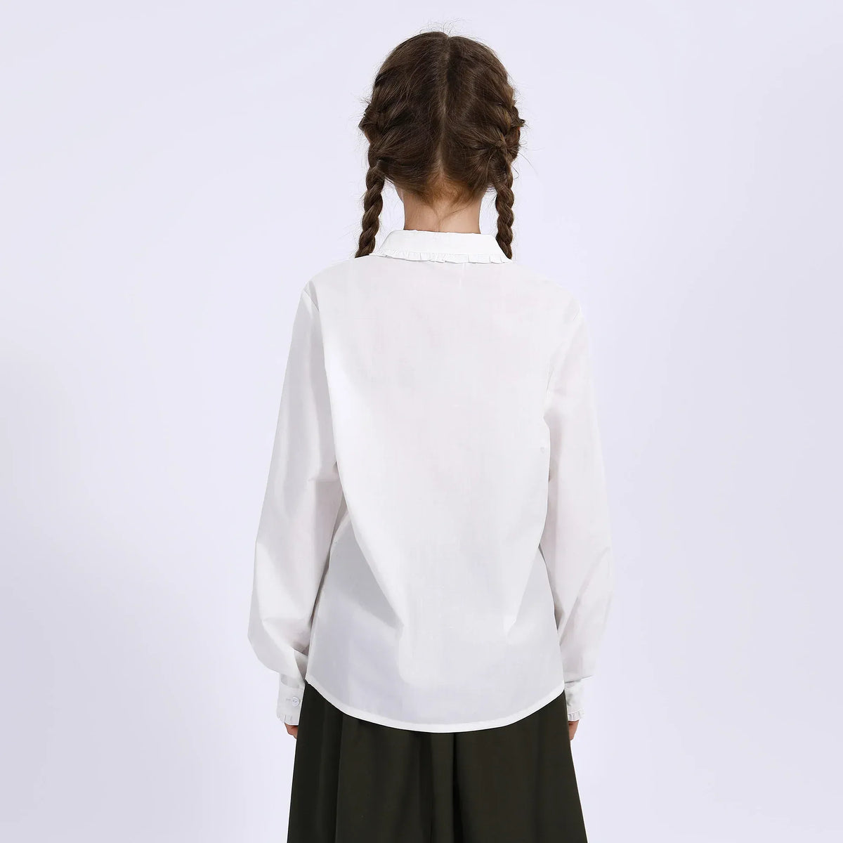 Embroidery Uniform Blouse for Girls Image