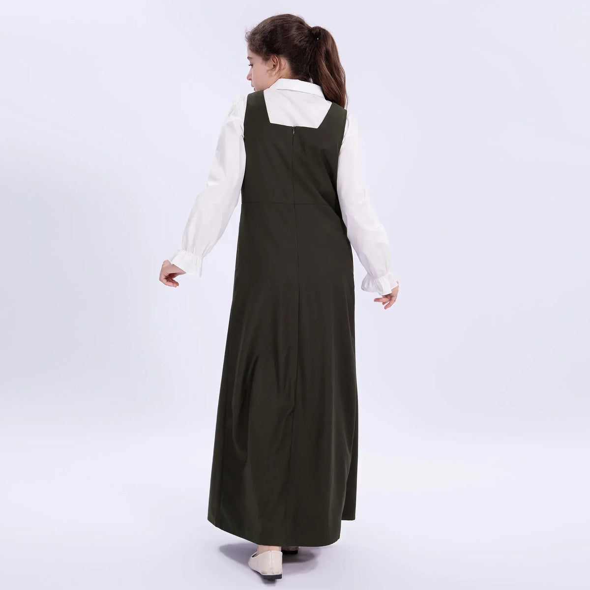 Embroidery Uniform Dress for Girls Image