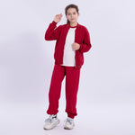 Maroon Embroidery School Sport Jacket for Girls Image