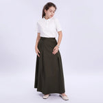 White Embroidery Basic Polo Shirt for Girls Image