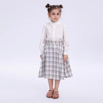 White Embroidery Basic Shirt for Girls Image