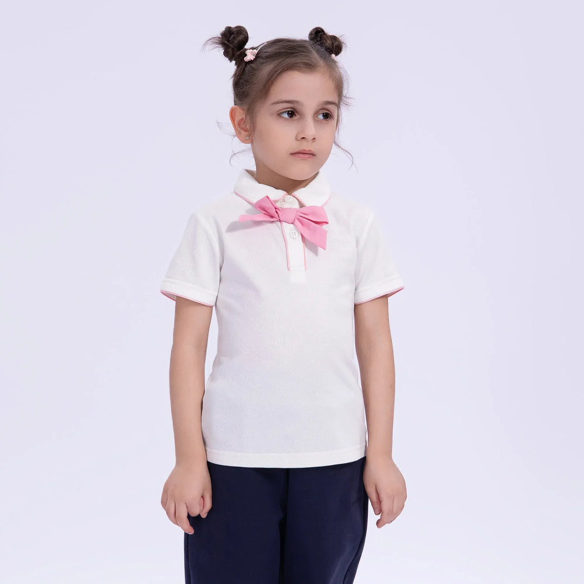 Embroidery Basic Polo Shirt for Girls Image