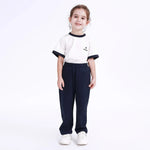 Navy Plain School Sport Pants for Girls Image