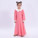Dark Pink laced Uniform Dress for Girls Image