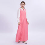Color-Blocked Uniform Dress for Girls Image