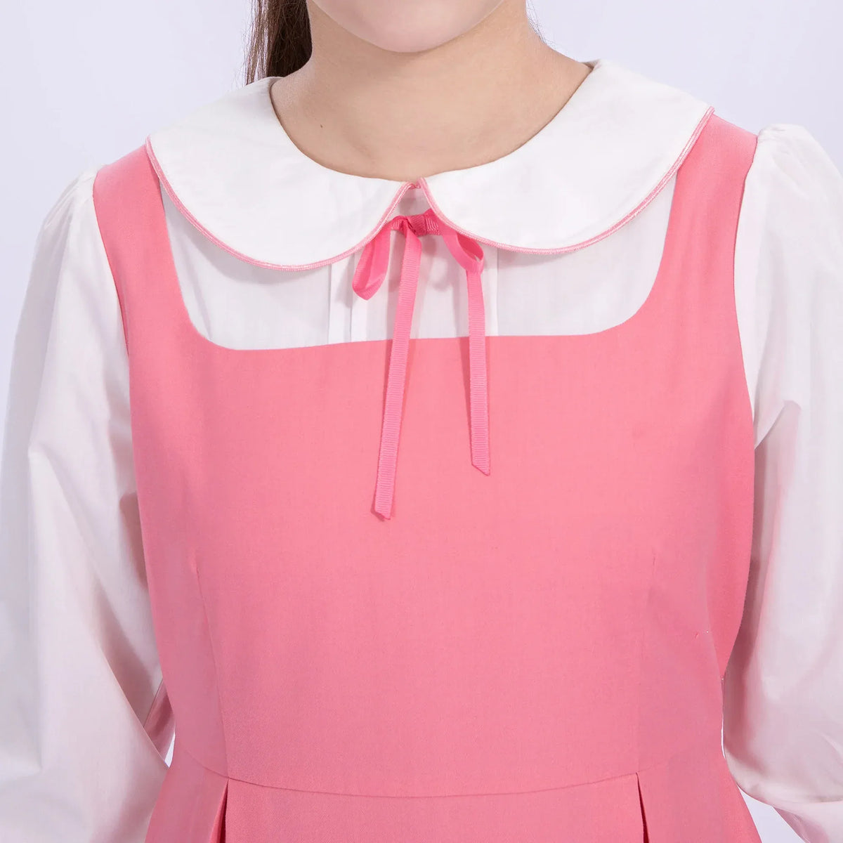 Color-Blocked Uniform Dress for Girls Image