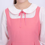 Color-Blocked Uniform Dress for Girls Image