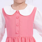 Color-Blocked Uniform Dress for Girls Image