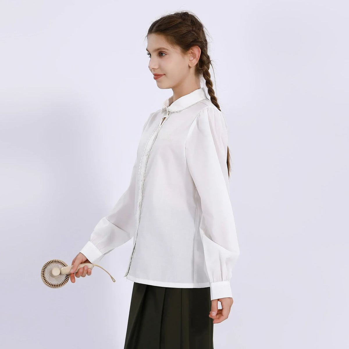 laced Uniform Shirt for Girls Image