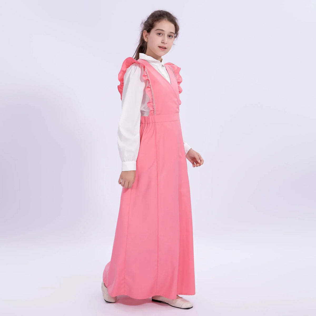 Embroidery Uniform Dress for Girls Image
