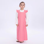 Dark Pink Embroidery Uniform Dress for Girls Image