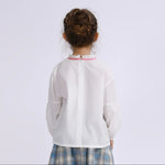 Embroidery Uniform Blouse for Girls Image