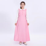 Pink Color-Blocked Uniform Dress for Girls Image