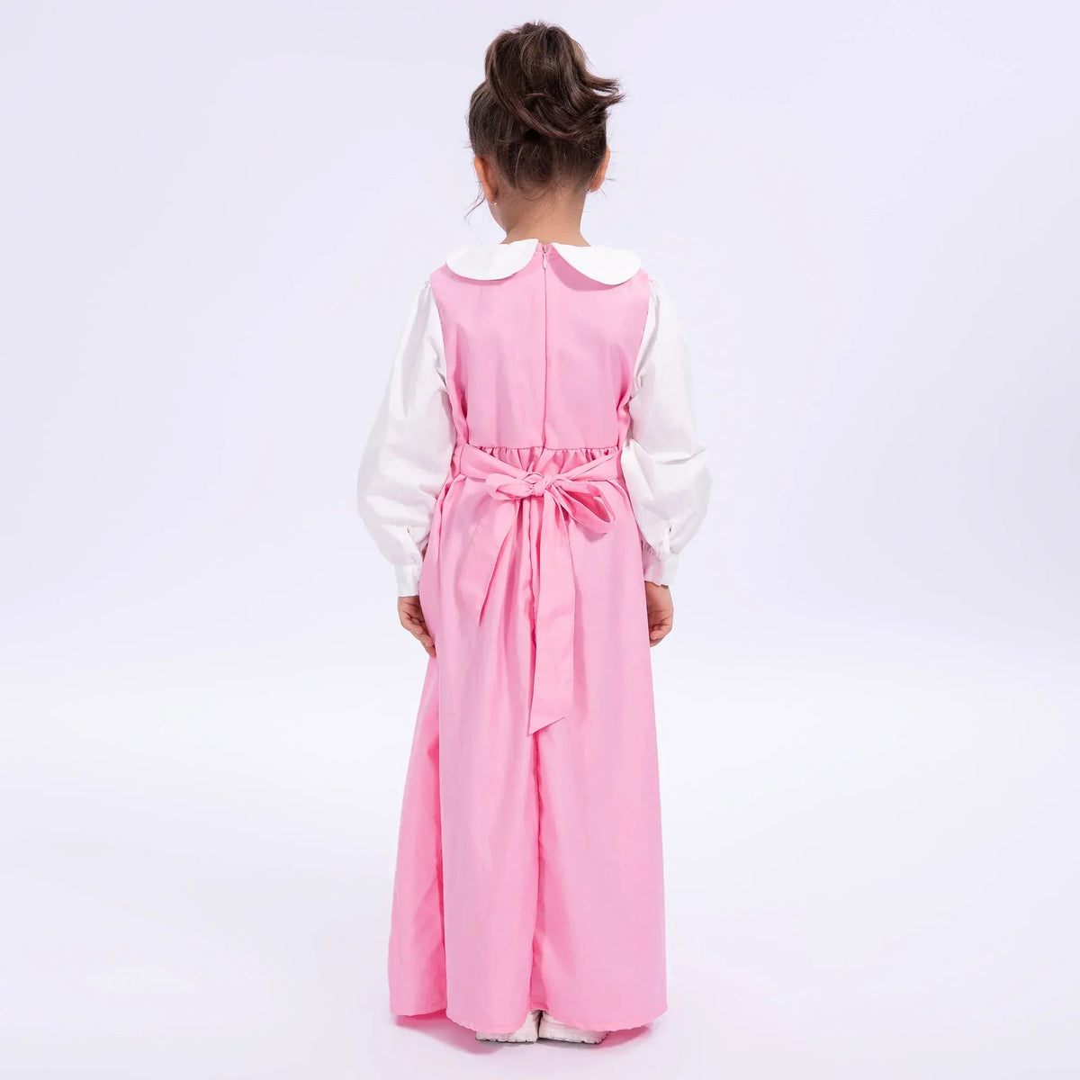 Color-Blocked Uniform Dress for Girls Image