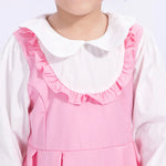 Color-Blocked Uniform Dress for Girls Image