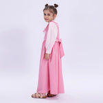 Color-Blocked Uniform Dress for Girls Image