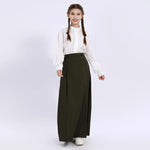 White Embroidery Uniform Shirt for Girls Image