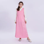 Pink Embroidery Uniform Dress for Girls Image