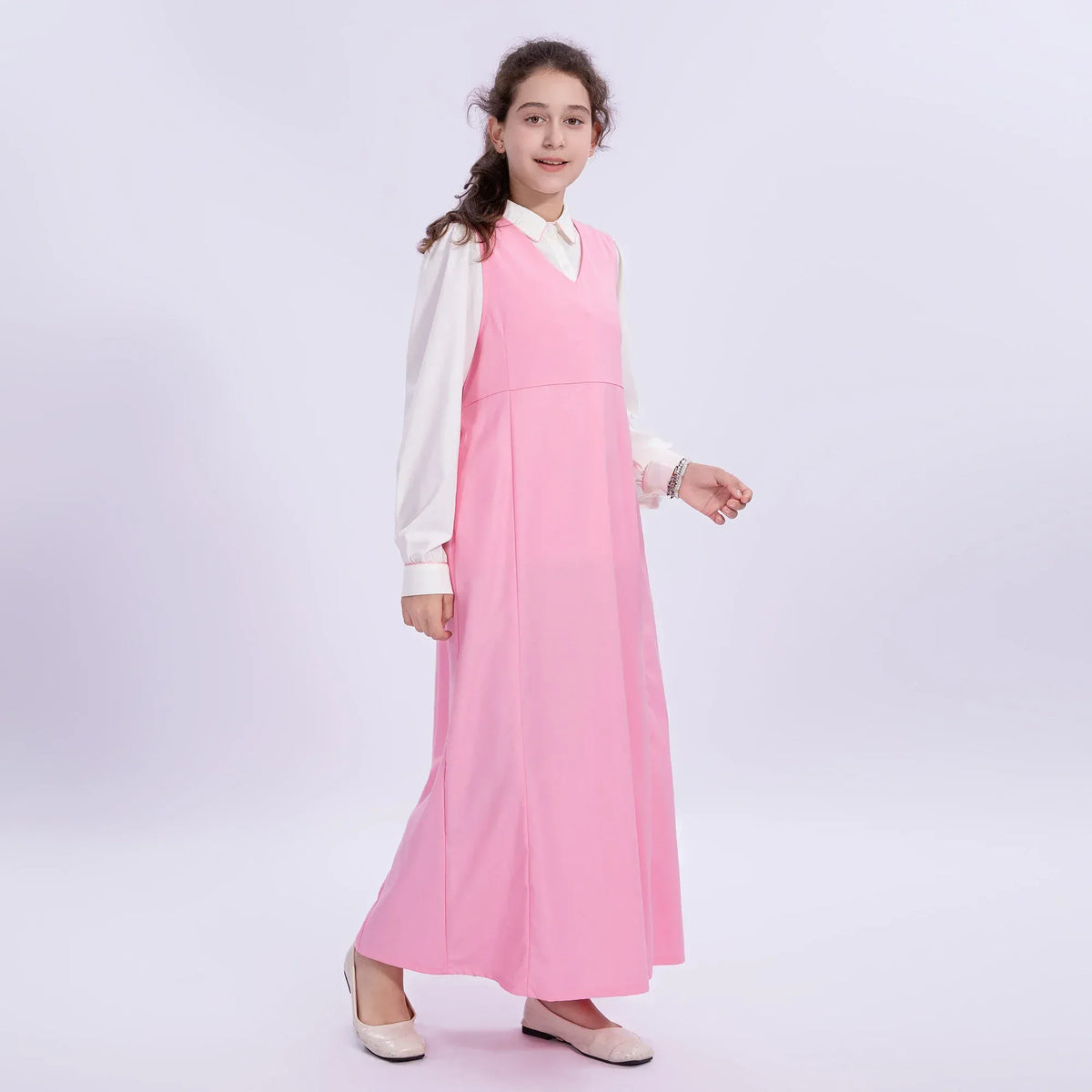 Embroidery Uniform Dress for Girls Image