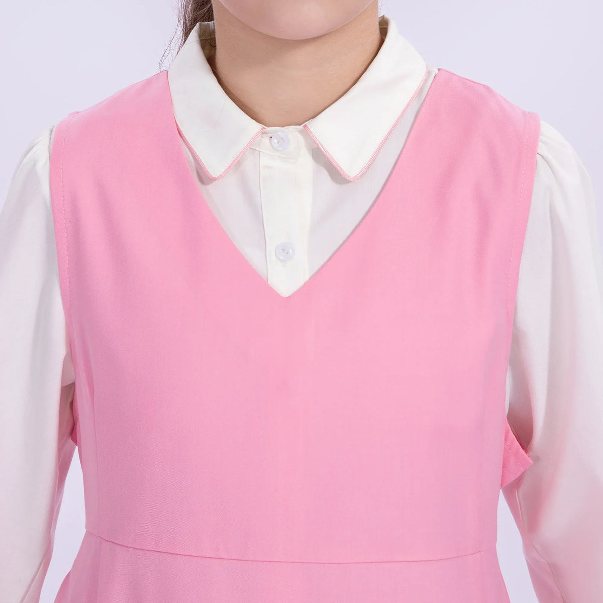 Embroidery Uniform Dress for Girls Image