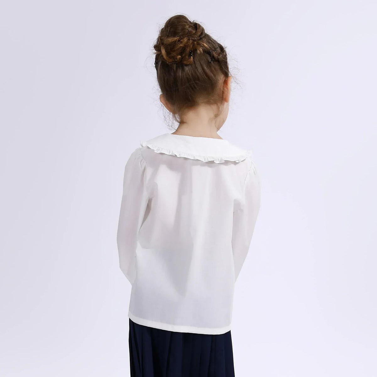Embroidery Uniform Shirt for Girls Image