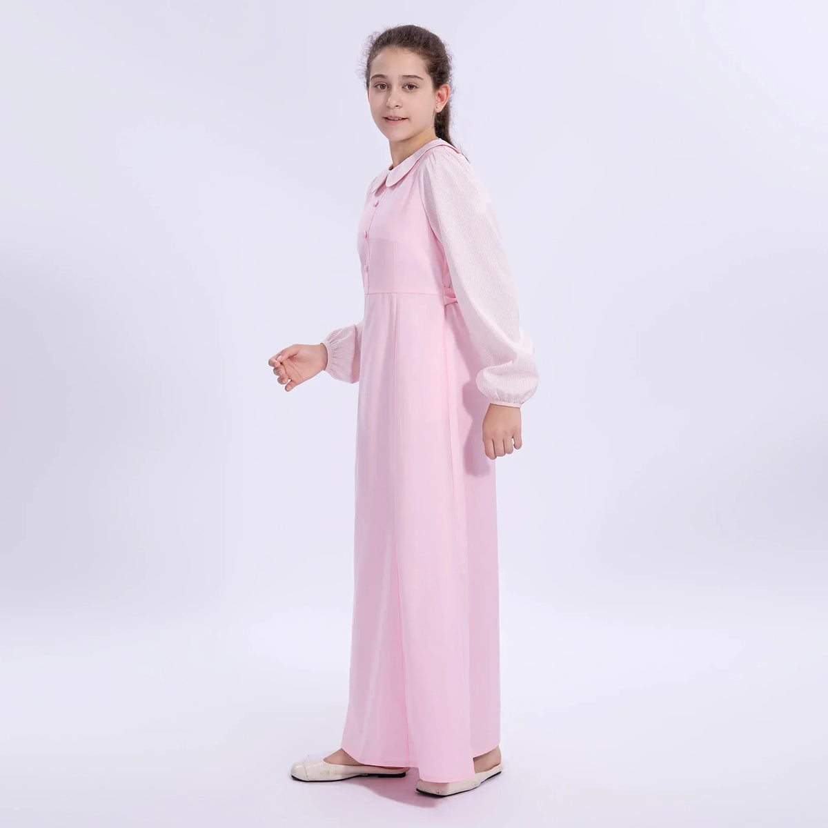 Striped Uniform Dress for Girls Image