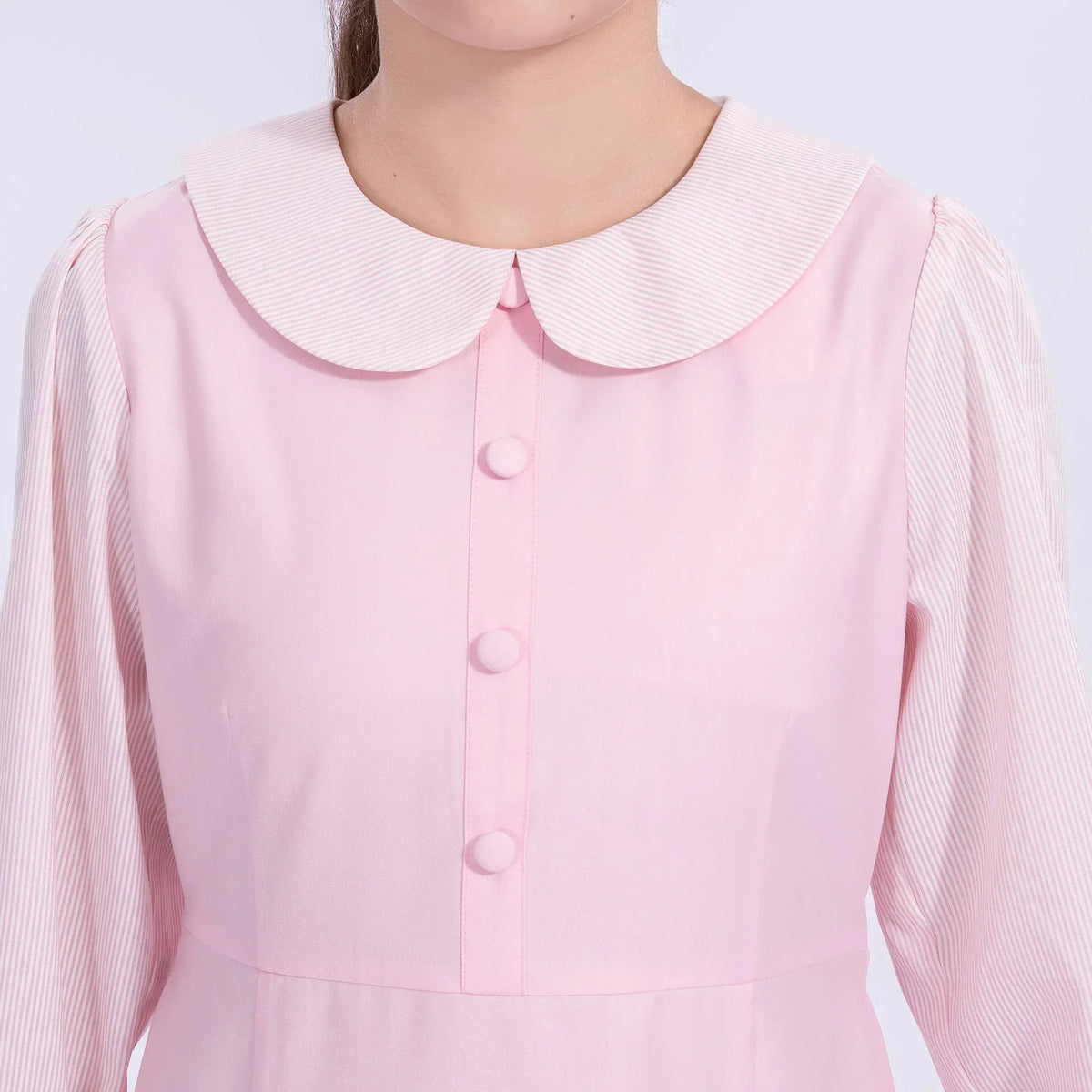 Striped Uniform Dress for Girls Image