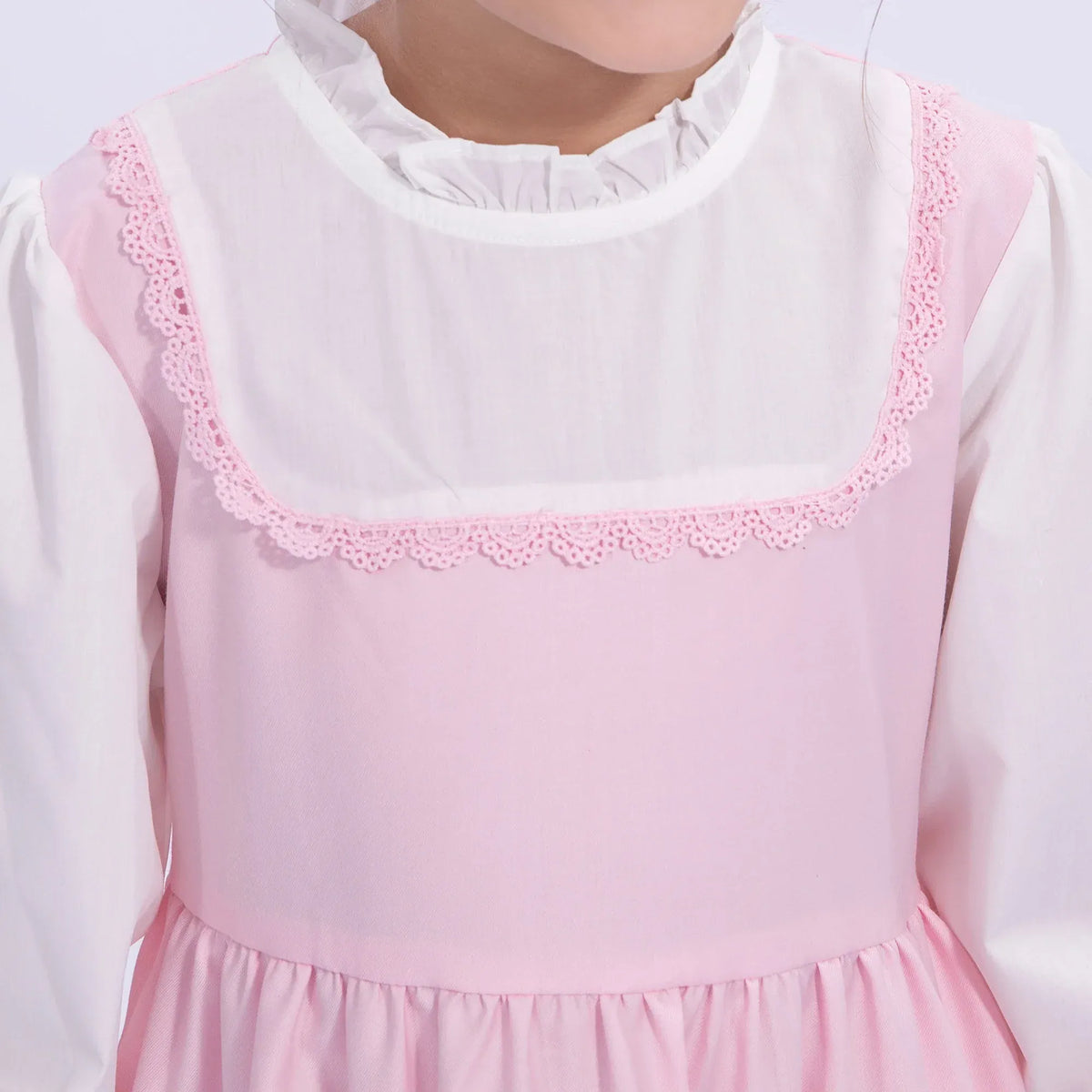 Color-Blocked Uniform Dress for Girls Image