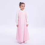 Light Pink Embroidery Uniform Dress for Girls Image