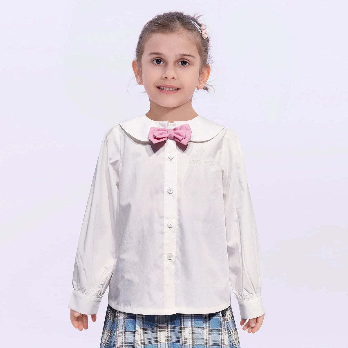 Embroidery Uniform Shirt for Girls Image