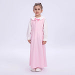 Light Pink Embroidery Uniform Dress for Girls Image